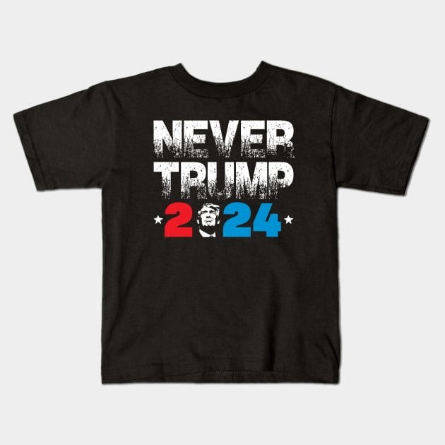 Never Trump 2024 Kids T-Shirt by brendanjohnson